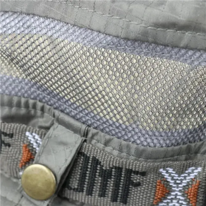 Moud Summer Männer Eemer Outdoor UV Schutz Breet Rand Panama Safari Juegd Wanderen Mesh Fëscher Hut Strand Sonneschutz Cap_voghion.com