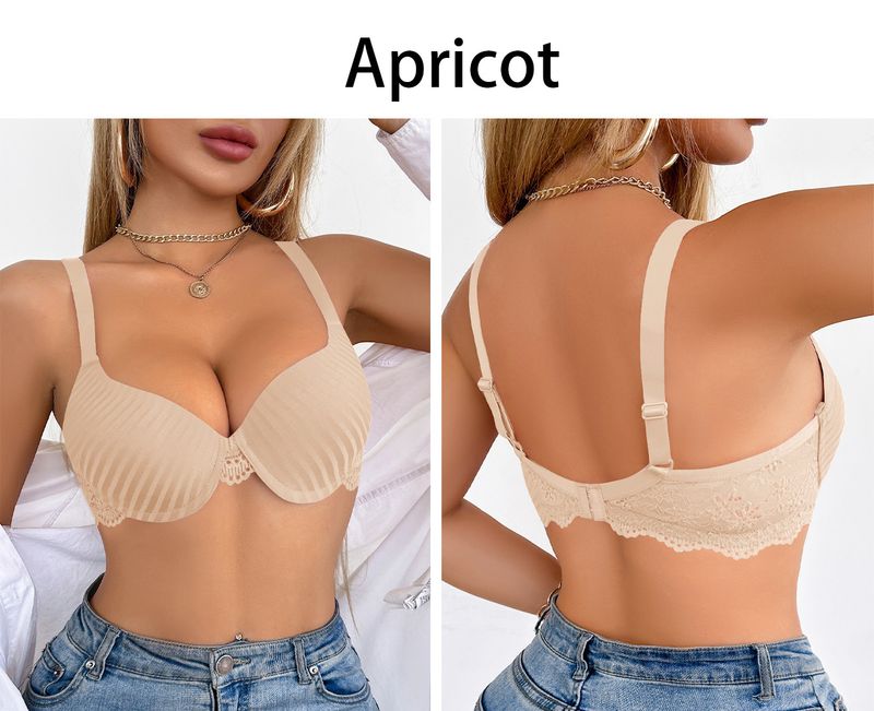 Lace Push-Up Bra With Comfort Fit - Sexy & Supportive Underwire For Women, Breathable Cotton, Full Coverage, Back Smoothing Design_voghion.com