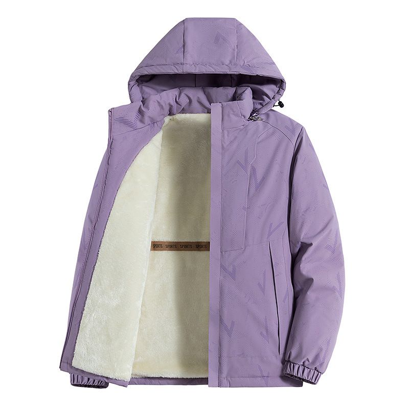 Men's Coat Autumn Fleece Lined Thickened Warm Jacket Winter Windproof Waterproof Cotton Clothing For Men_voghion.com