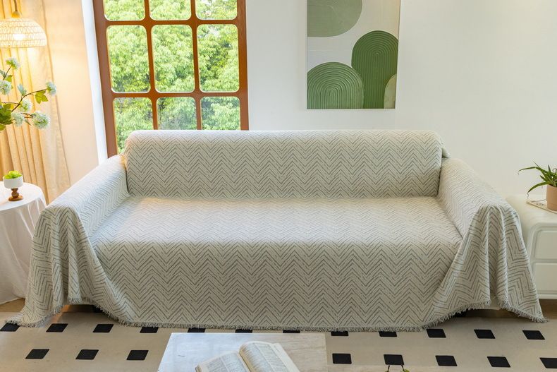 Hochwertiger Sofabezug aus Chenille – weich, strapazierfähig und haustierfreundlich, universelle Passform für 3-Sitzer-Sofas in Unifarben_voghion.com