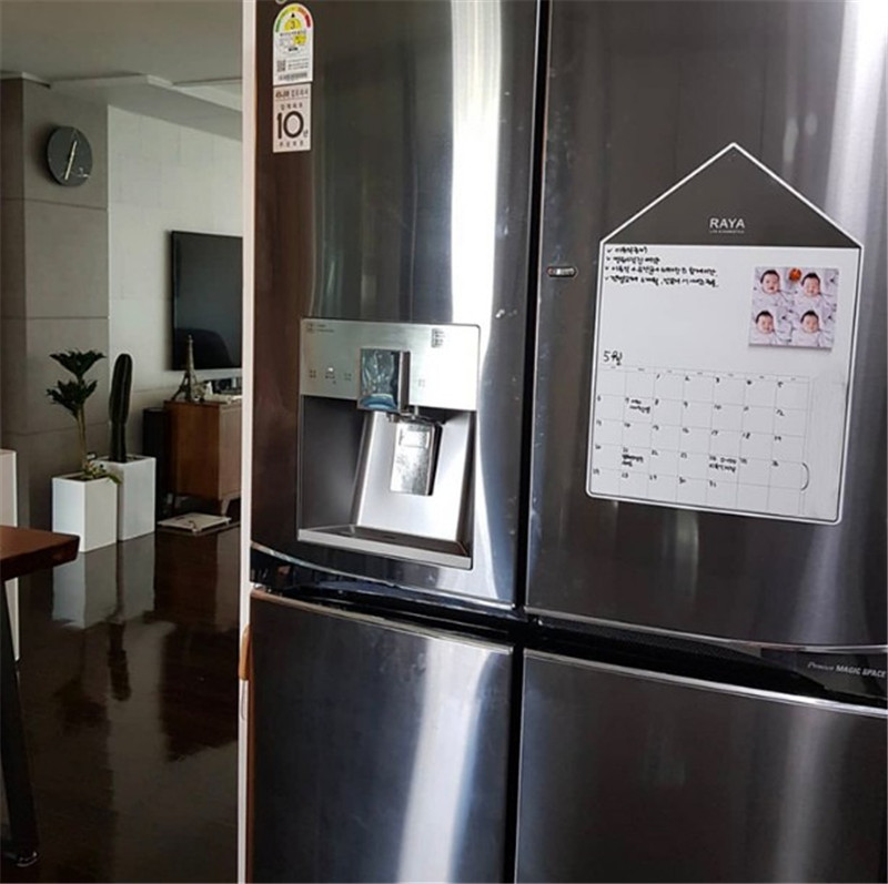 Wind Small House Design Refrigerator Wall Sticker Home Decoration Message Board_voghion.com