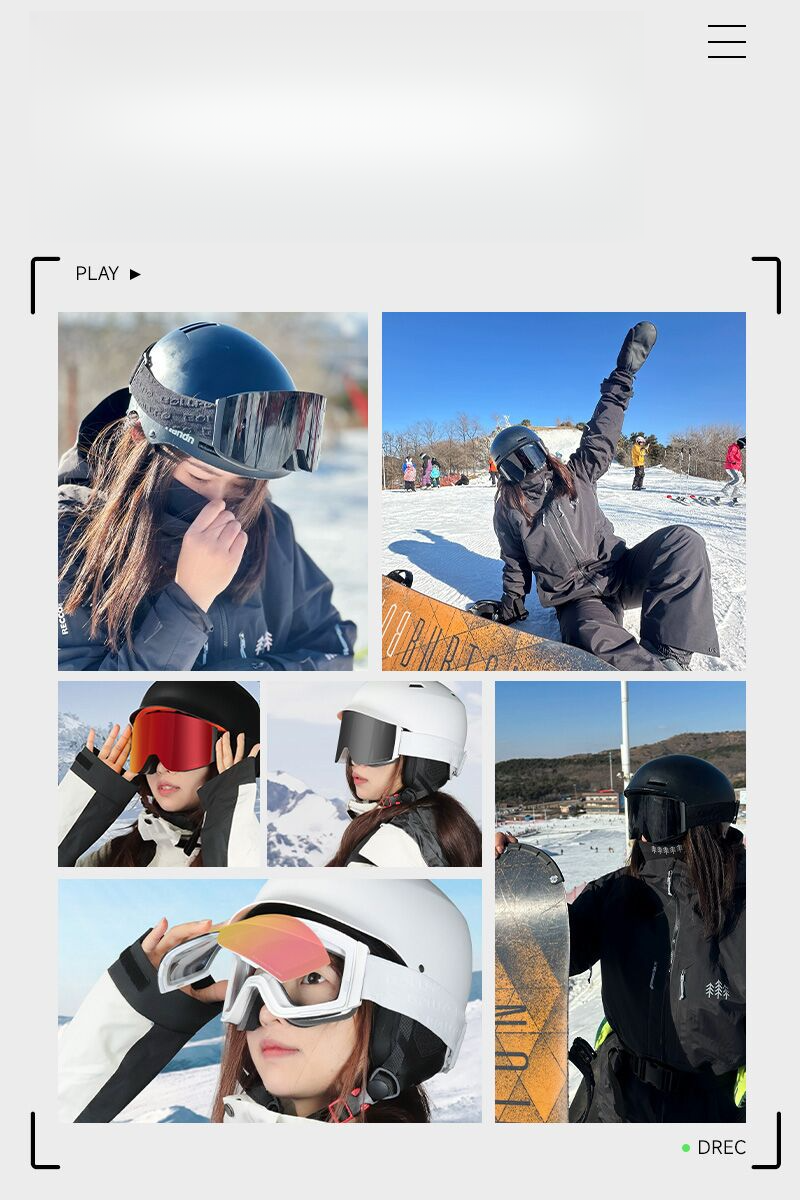 BOLLFO Smart Color Changing Magnetic Flip Ski Double Layer Anti-Fog Protective Glasses For Men And Women Winter_voghion.com