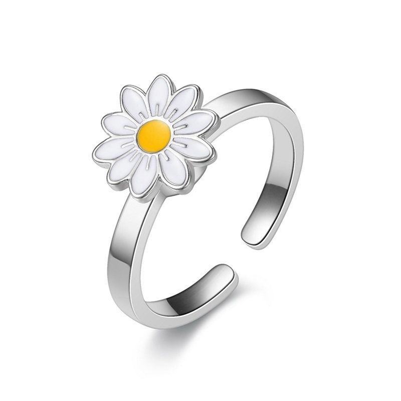 Bereit Lager Blume Biene Fidget Spinner Ring Angst Anillo Antiestres Ringe Edelstahl Ringen ustables Anneaux Penicien Bague_voghion.com