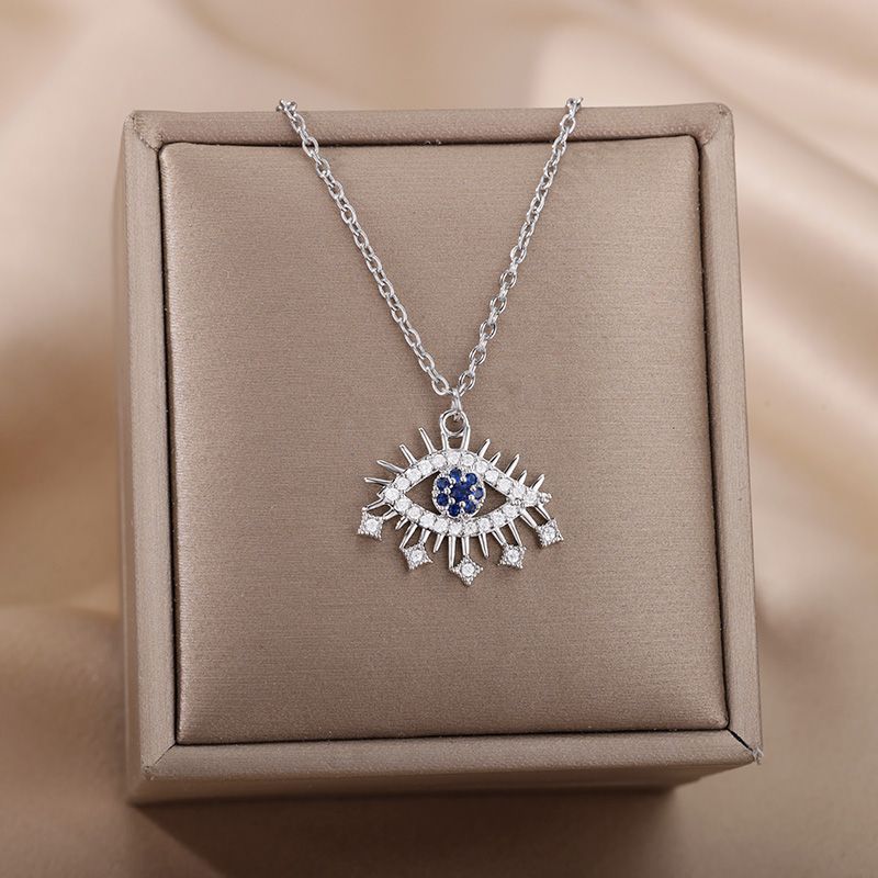 2025 New Arrivals Turkish Evil Eye Pendant Necklace for Women Gold Color Stainless Steel Necklaces 2024 Trending Choker Lucky Aesthetic_voghion.com