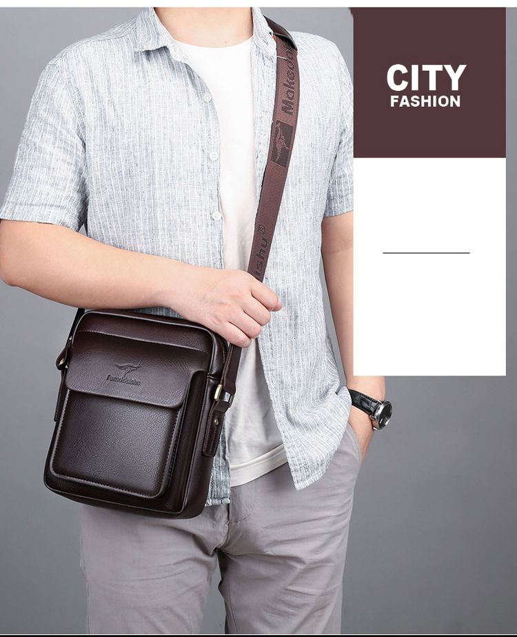 Merk Hoge Kwaliteit Casual Mannen Verticale Zakelijke Lederen Schoudertas Mode Man Crossbody Messenger Bag_voghion.com