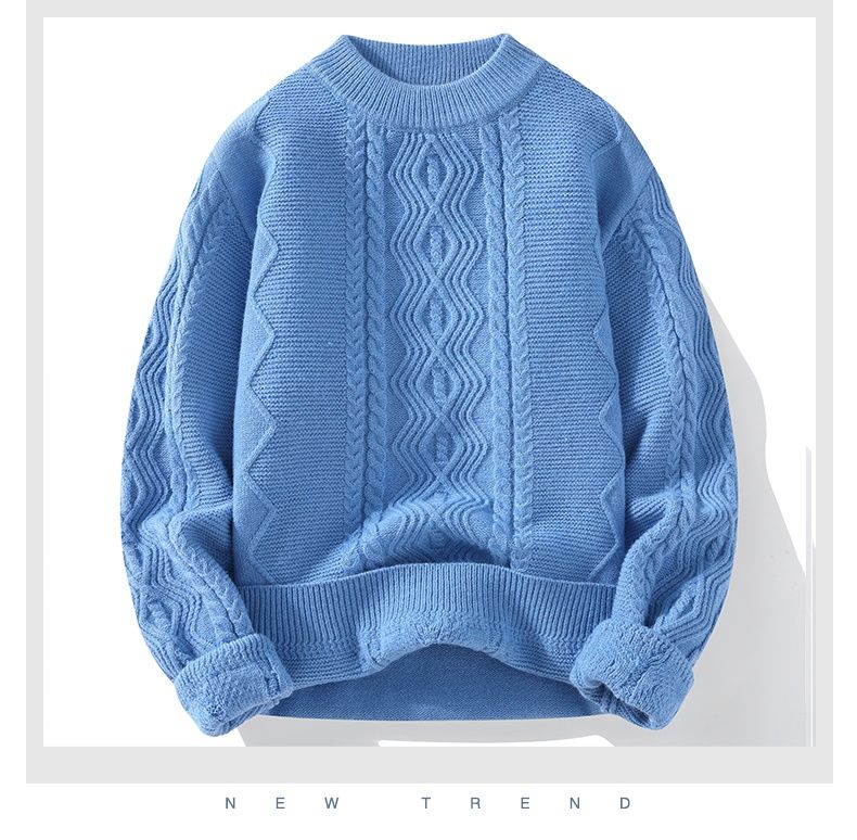 Comfortabele kasjmier gebreide trui voor tieners in de herfst en winter, kwaliteits gebreide trui_voghion.com