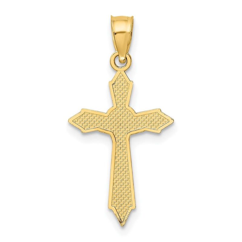 14K W/ Arrow Pointed Ends Crucifix Charm_voghion.com