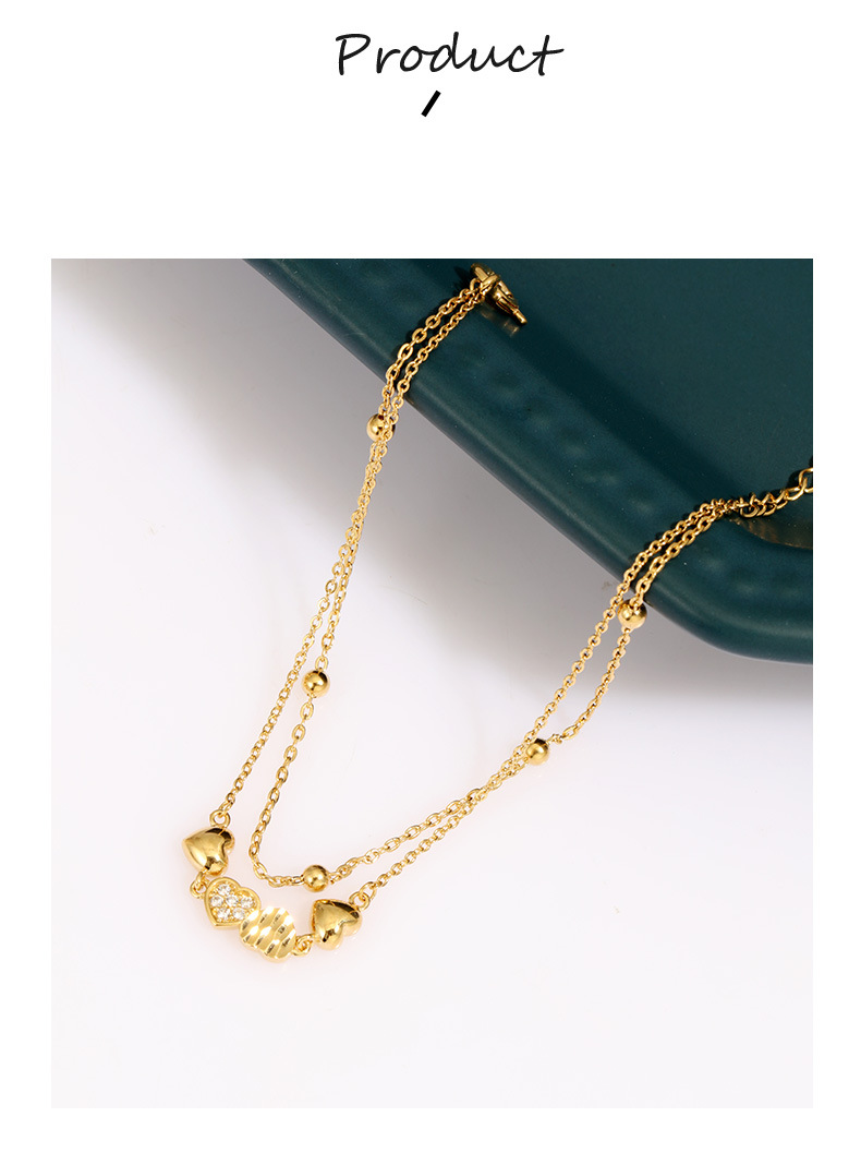 Pulseira de prata esterlina com dupla camada Love Design Sense Niche Jewelry Summer Women's High-end Sense New Jewelry_voghion.com