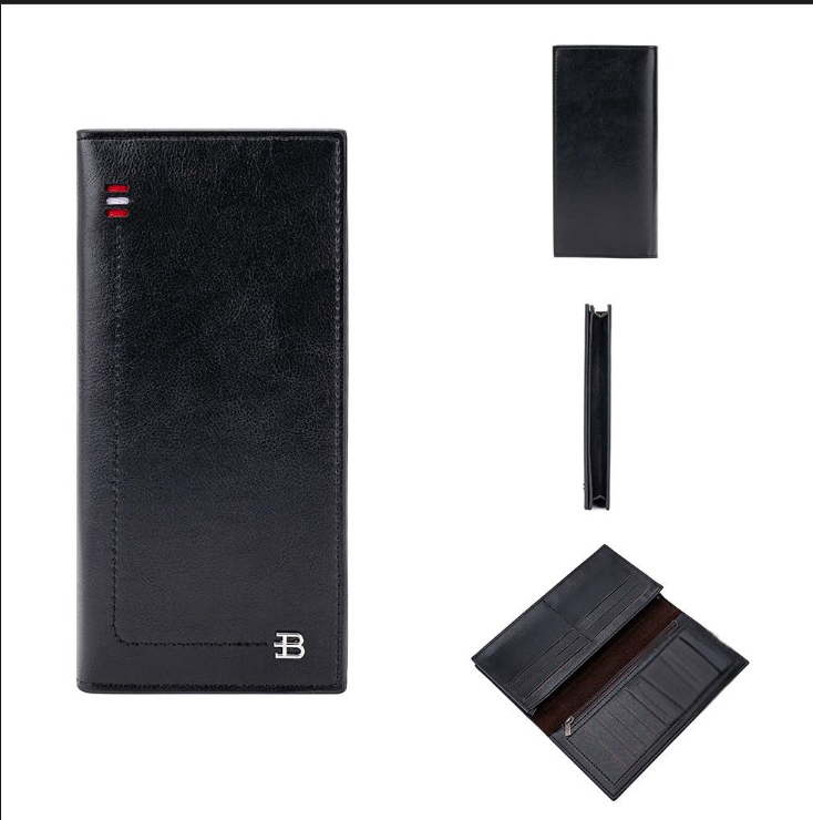 Borse da uomo Portafoglio da uomo Lungo Business Multi Card Slot Cerniera Frizione Sottile Portatile_voghion.com