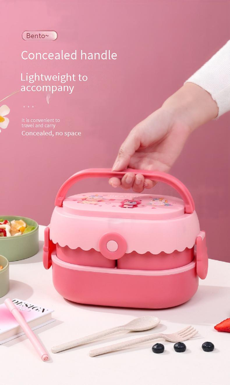 Tragbare Lunchbox mit Fächern für Studenten und Büroangestellte, mikrowellengeeignete Lunchbox, grenzüberschreitende Lunchbox, Lunchbox_voghion.com