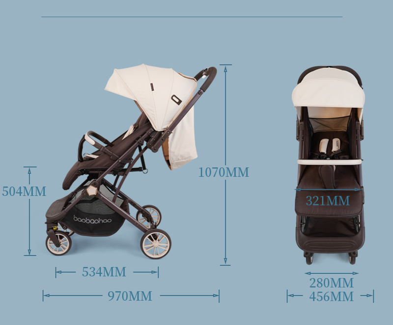 Ema ja lapsed Babygood Y8 lapsevanker kokkupandav kahes suunas lükatav jalutuskäru, mis saab istuda või lamada, kõrge vaatega jalutuskäru_voghion.com