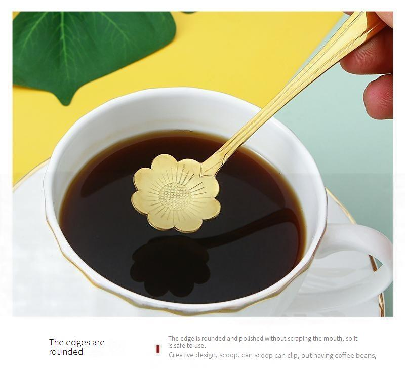 Creative Stainless Steel Spoon Set - Heart & Rose Shaped Spoons For Coffee Dessert & Mixing (Unique Design Elegant Tableware Perfect Gift Idea)_voghion.com