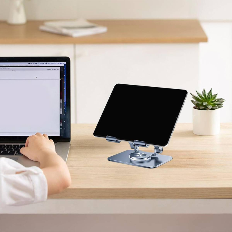 360° drehbarer Tablet-Ständer für iPad, verstellbarer, faltbarer Tablet-Halter, Telefonständer aus Aluminium_voghion.com
