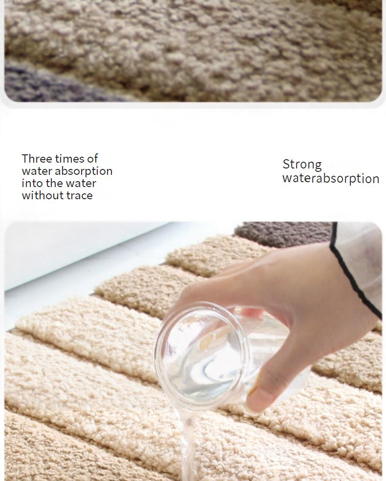 Ombre-Badezimmerteppich – super saugfähige und rutschfeste Bodenmatte für Badezimmer/Schlafzimmer/Eingangsbereich_voghion.com