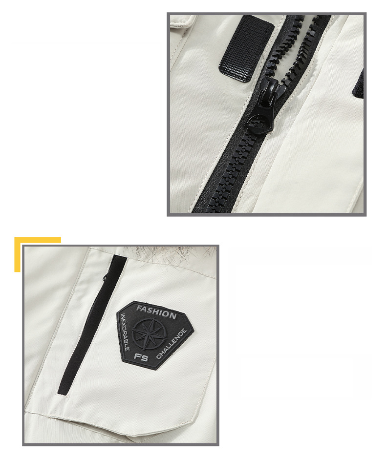 Men's Clothing Workwear Down Jacket, Long Length, Thickened, Unisex Winter Coat, Waterproof, Machine Washable, 600 Fill Power White Duck Down_voghion.com