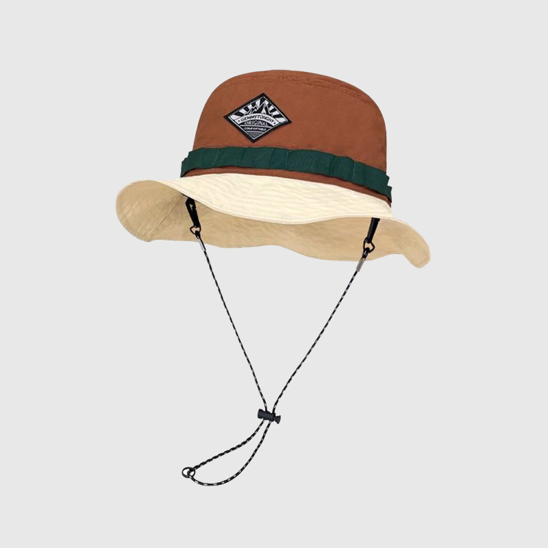 Summer Outdoor Color Blocked Quick Drying Foldable Fisherman's Hat Color Blocked Thin Mountaineering Leisure Sunshade Hat_voghion.com