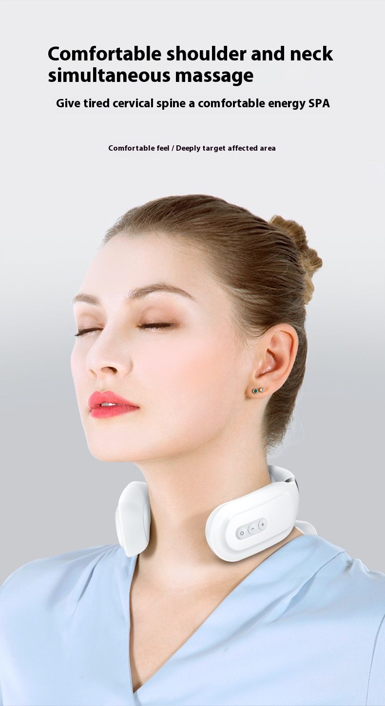 Nekmassageapparaat met warmte en shiatsu – 4-punts diepe weefselverlichting, 6 massagestanden en instelbare intensiteit, oplaadbare cervicale therapie_voghion.com