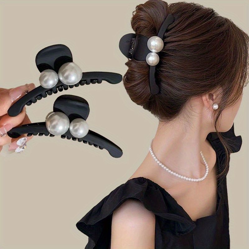 1 fermaglio per capelli di qualità, grande, con perle smerigliate, per la parte posteriore della testa, da donna, con clip a forma di squalo, accessori per capelli_voghion.com