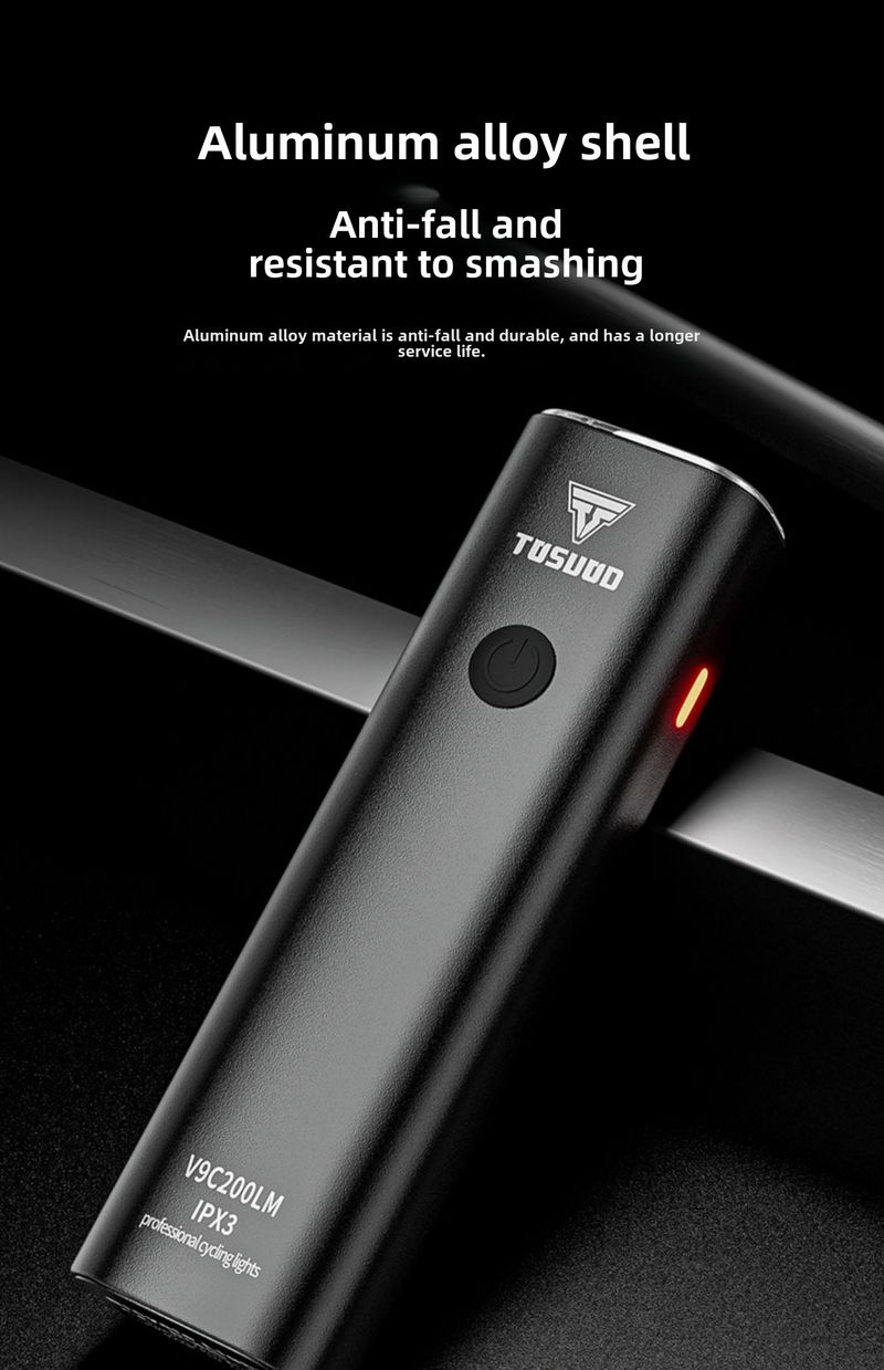 Road bike light night riding light USB charging flashlight mountain bike headlight riding_voghion.com