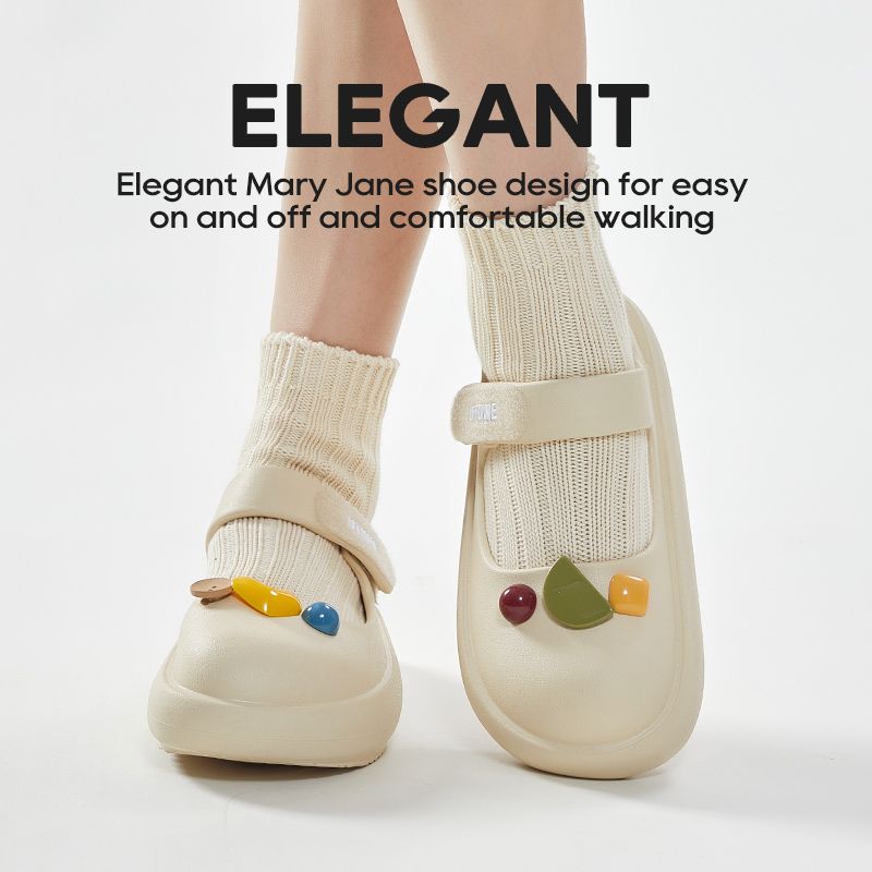 Sandali estivi da donna Mary Jane con gancio e passante, stile 2025, fai da te, con plateau, suola spessa, morbidi, scarpe da spiaggia per ragazze_voghion.com