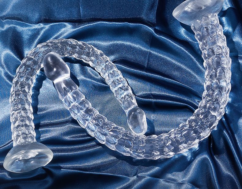 Dildo anale unisex extra lungo a forma di squama di drago da 48 cm, realistico e trasparente, giocattoli sessuali per adulti_voghion.com