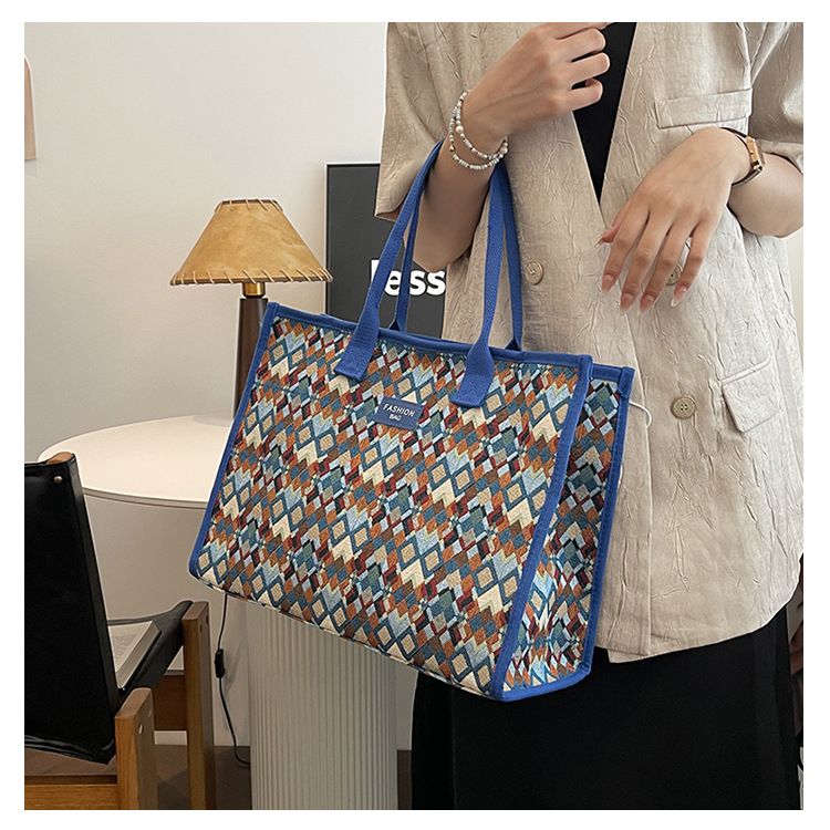 Borse da donna Borsa tote alla moda e versatile per le donne, nuova borsa a mano in tela elegante e di grande capacità, borsa per studenti, borsa per pendolari_voghion.com