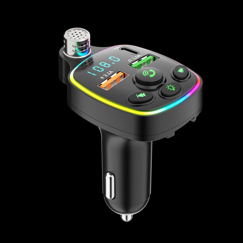 Autoladers Q11 Autolader Bluetooth Mp3-speler PD Snelladen Sfeerverlichting Auto Sigarettenaansteker_voghion.com