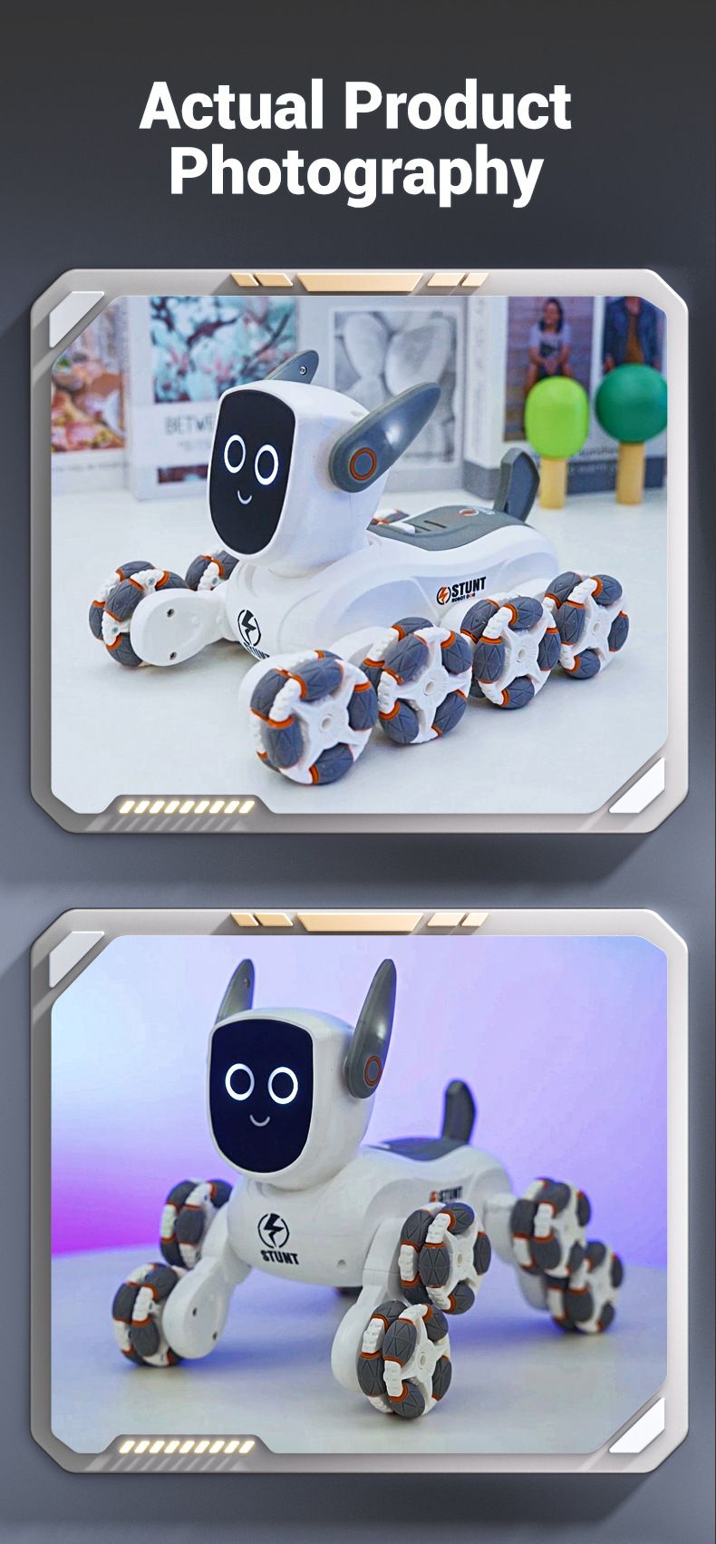 JJRC Sınır Ötesi Yeni Sekiz Tekerlekli Akıllı Akrobasi Mekanik Köpek Hareket Algılama Uzaktan Kumandalı Robot Köpek Çocuk Elektrikli Oyuncak_voghion.com