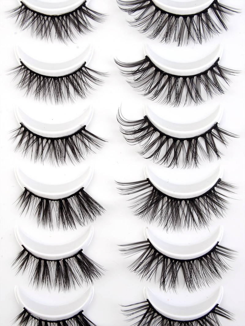 3D keemilise kiuga ripsmed, naturaalne stereokõverdus, 20 paari kunstripsmeid, rohkem kui ripsmete tasasus_voghion.com