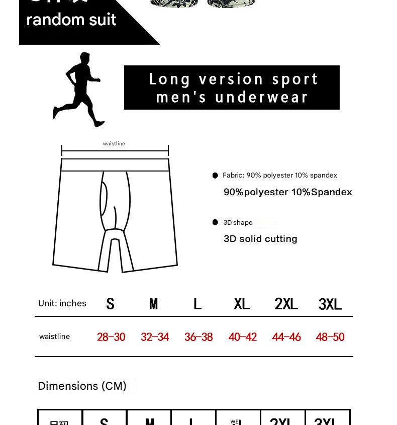 NOKO 3-pack Europees en Amerikaans ondergoed met luipaardprint, ademend, verlengde broekspijpen, elastische en comfortabele sportboxershorts voor heren_voghion.com