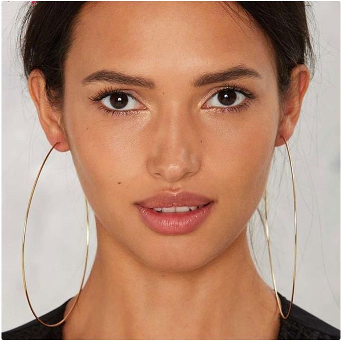 Trendige, große Hip-Hop-Punk-Creolen mit kleinem Kreis, 18 Karat vergoldet, elegant, 9 cm groß, Damenohrringe, Modeschmuck für Damen_voghion.com