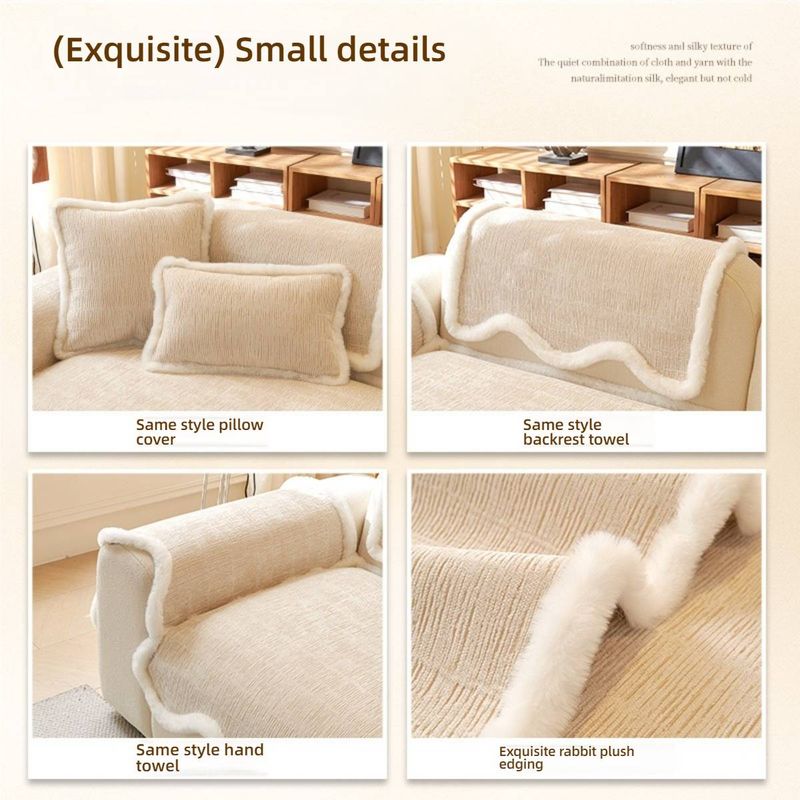 Cuscini per divano irregolari color crema francese – Cuscini antiscivolo boho chic per divani componibili e divani a due posti (per tutte le stagioni)_voghion.com