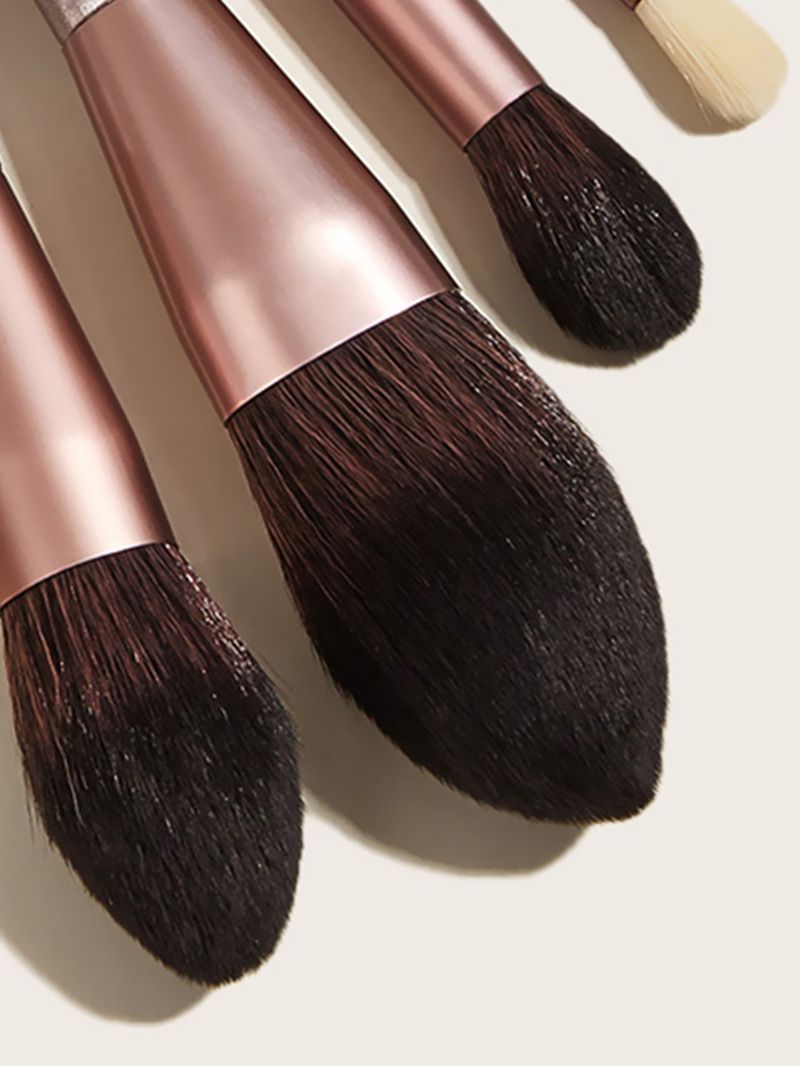 12 pcs brown makeup brush set, high quality, extra large, including foundation brush, fan brush FINDCOLOR_voghion.com