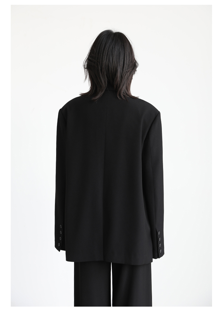 CHIC VEN Women Blazer Design Wide Shoulder Ribbon Solid Women's Medium Long Coat Office Lady Female Overcoat Spring_voghion.com