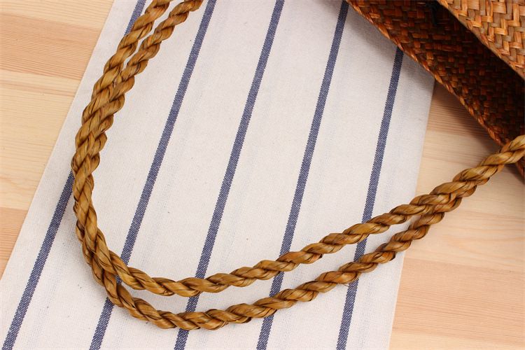 Moteriška madinga vienpečių šiaudinė pastoracinė stiliaus paplūdimio rankinė_voghion.com