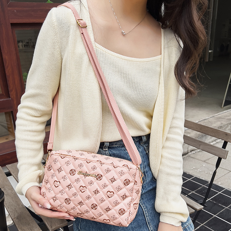 Three Layer Zippehot Selling Zippered Camera Bag in Large Capacity and Convenient Makeup Bag Fashionable Storage Bag Embroidered Shoulder Bag_voghion.com