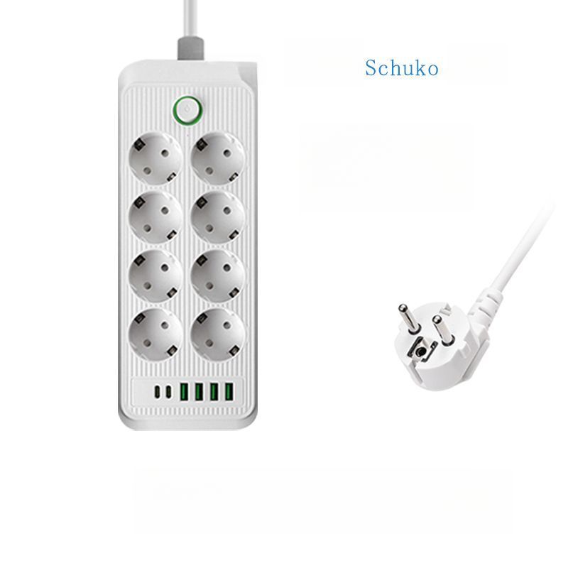 European Round Head German Standard Conversion High Power Strip Korean Russian USB Socket_voghion.com