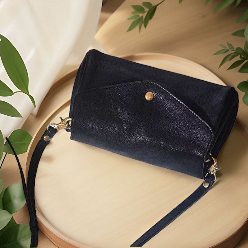 Mini-Umhängetasche aus echtem Leder mit goldenem Verschluss, neuer Stil_voghion.com