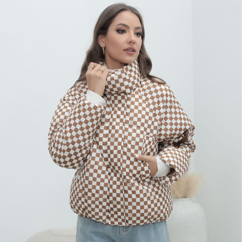 Mantel, Plaid, Übergroße Brot warme Daunenjacke, Damen Baumwolljacke_voghion.com