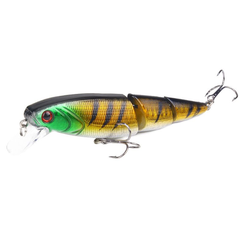 8 Colors Colorful Three Section Lure Bait 11.5cm/15g Simulation Hard Bait Minnow Bait Outdoor Fishing Gear Products_voghion.com