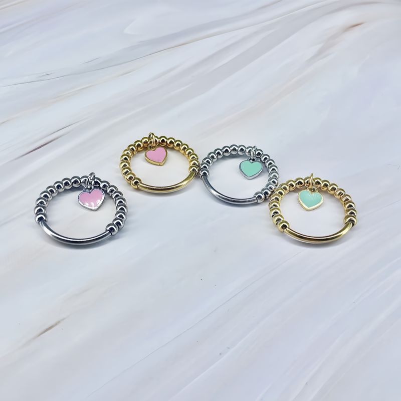 Acciaio al titanio, non-fadi, personalizzato, moda, lusso, alta qualità, goccia d'olio, perlina semicircolare, cuore, stile Ins, da donna_voghion.com
