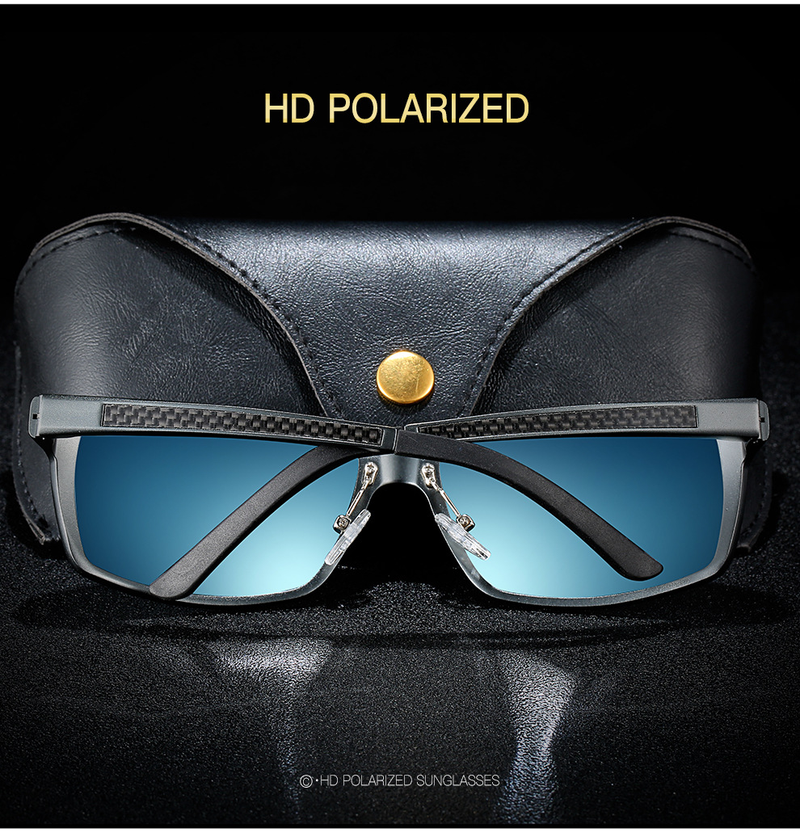 Neue polarisierte Sonnenbrille XY160 aus Aluminium-Magnesium-Serie für Herren aus Kohlefaser mit Fußseide-Zubehör_voghion.com