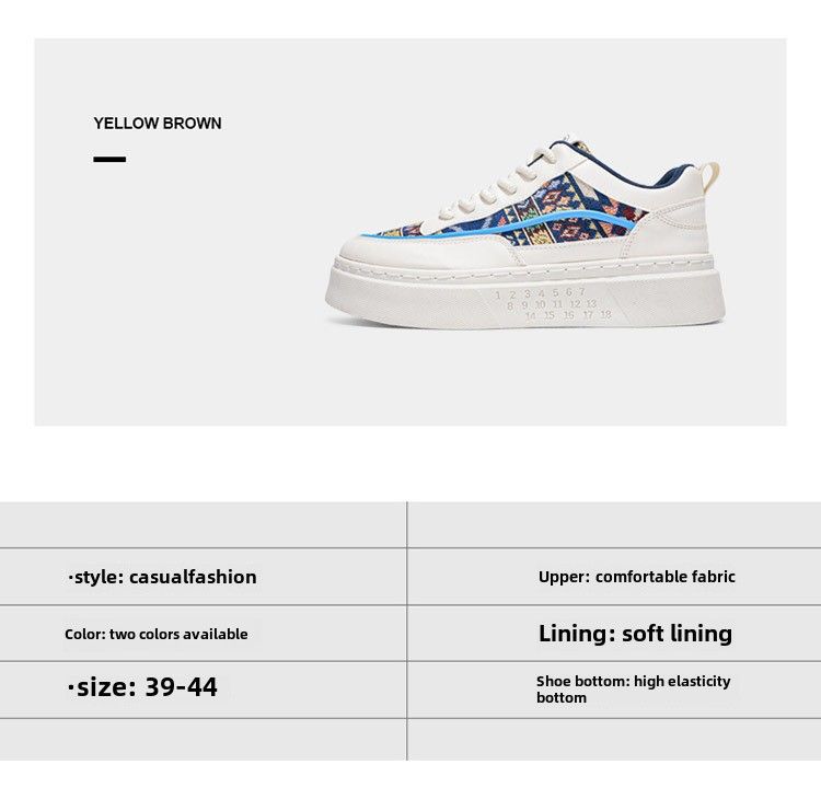 Uudet hengittävät miesten kengät monipuolinen trendikengät niche design alustakengät kangaskengät urheilu rento pienet valkotaulukengät_voghion.com