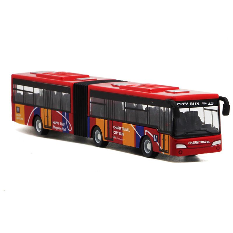 Giocattolo per bambini in lega a doppia sezione allungata piccolo autobus_voghion.com