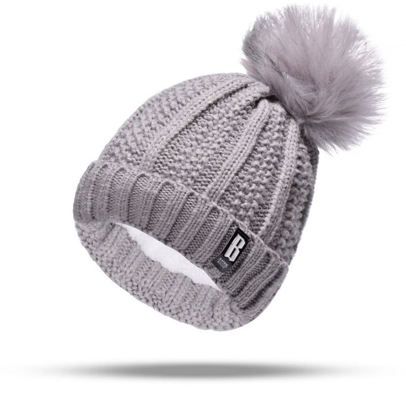 cappello lavorato a maglia caldo cappello di lana autunno e inverno più velluto ispessito sciarpa cappello set speciale cappello pullover_voghion.com