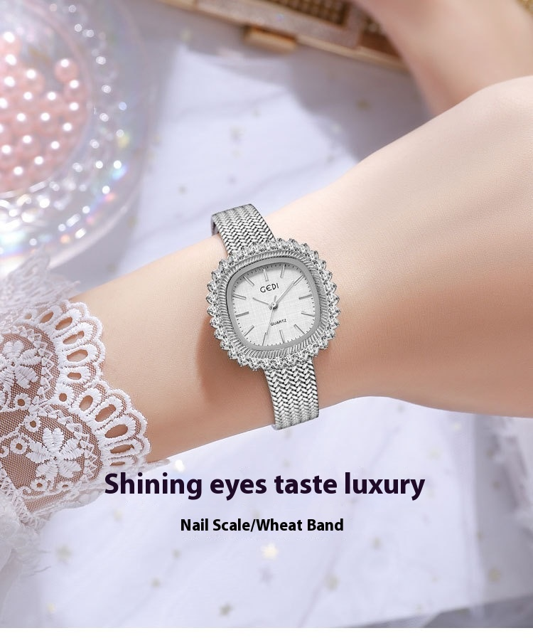 GEDI Maisui Xiaojin laikrodis, populiari interneto įžymybė, lengva prabanga, moteriškas laikrodis su deimantais, nišinis kvarcinis laikrodis_voghion.com