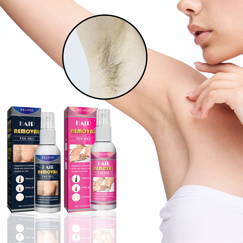 Spray puternic pentru îndepărtarea părului, 30/50 ml, super natural, fără durere, pentru îndepărtarea permanentă a părului, pentru femei și bărbați, epilator pentru întregul corp_voghion.com