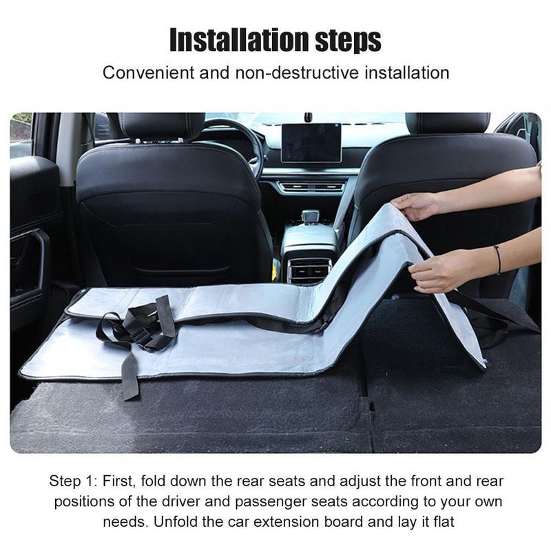 Cama Capô Proteção SUV No Carro Banco Traseiro Dobrável Placa de Extensão Porta-malas Dormir Camping Cama Mat_voghion.com