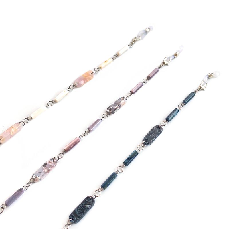 Fashion Acetate Shell Chain Face Strap Mask Glasses Dual-use_voghion.com