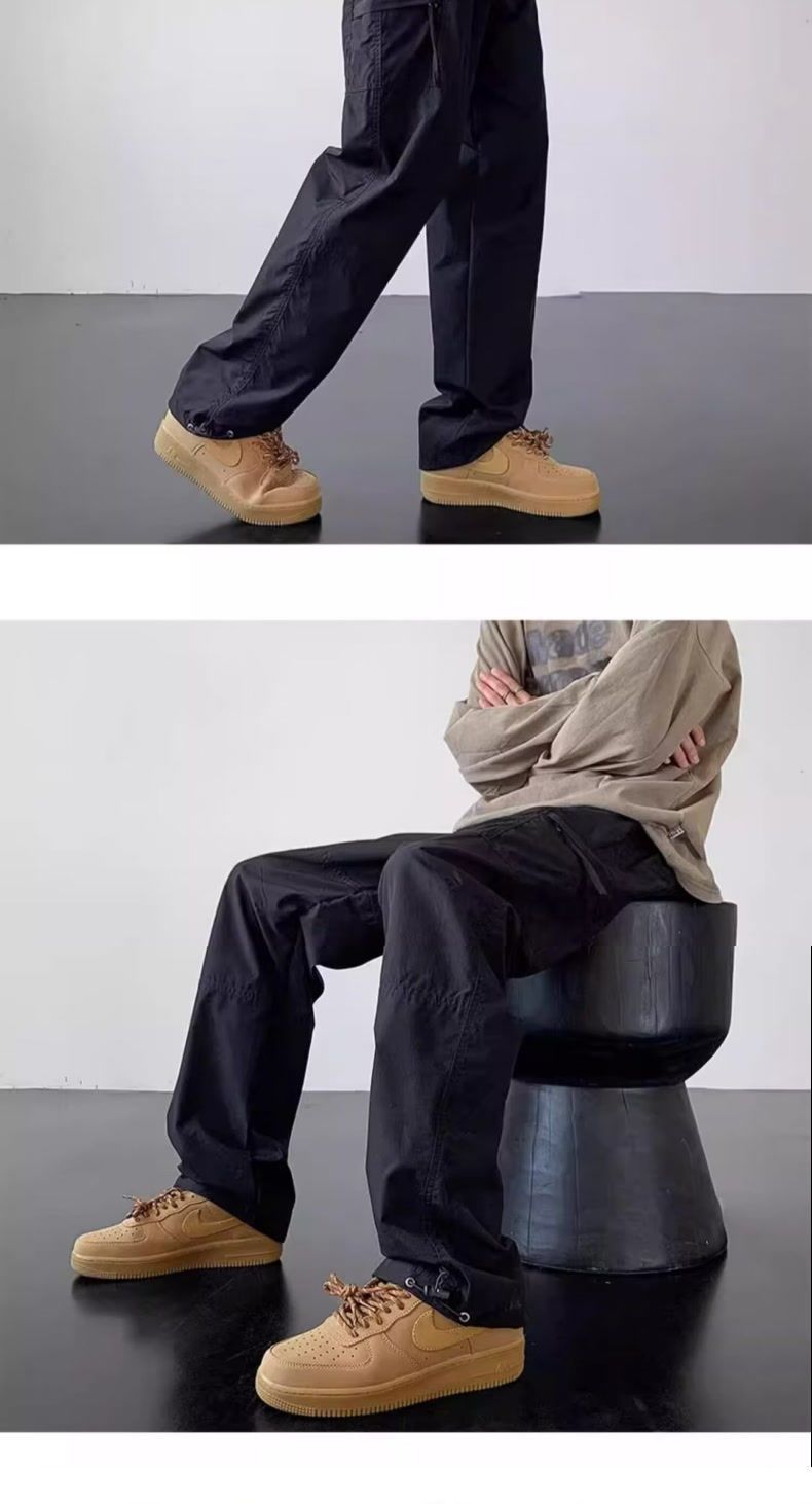 Funktioneller Windbreaker im rein amerikanischen Stil für Herren, schnelltrocknende Jogginghose mit Kordelzug für Frühling und Herbst, Outdoor-Arbeitskleidung_voghion.com